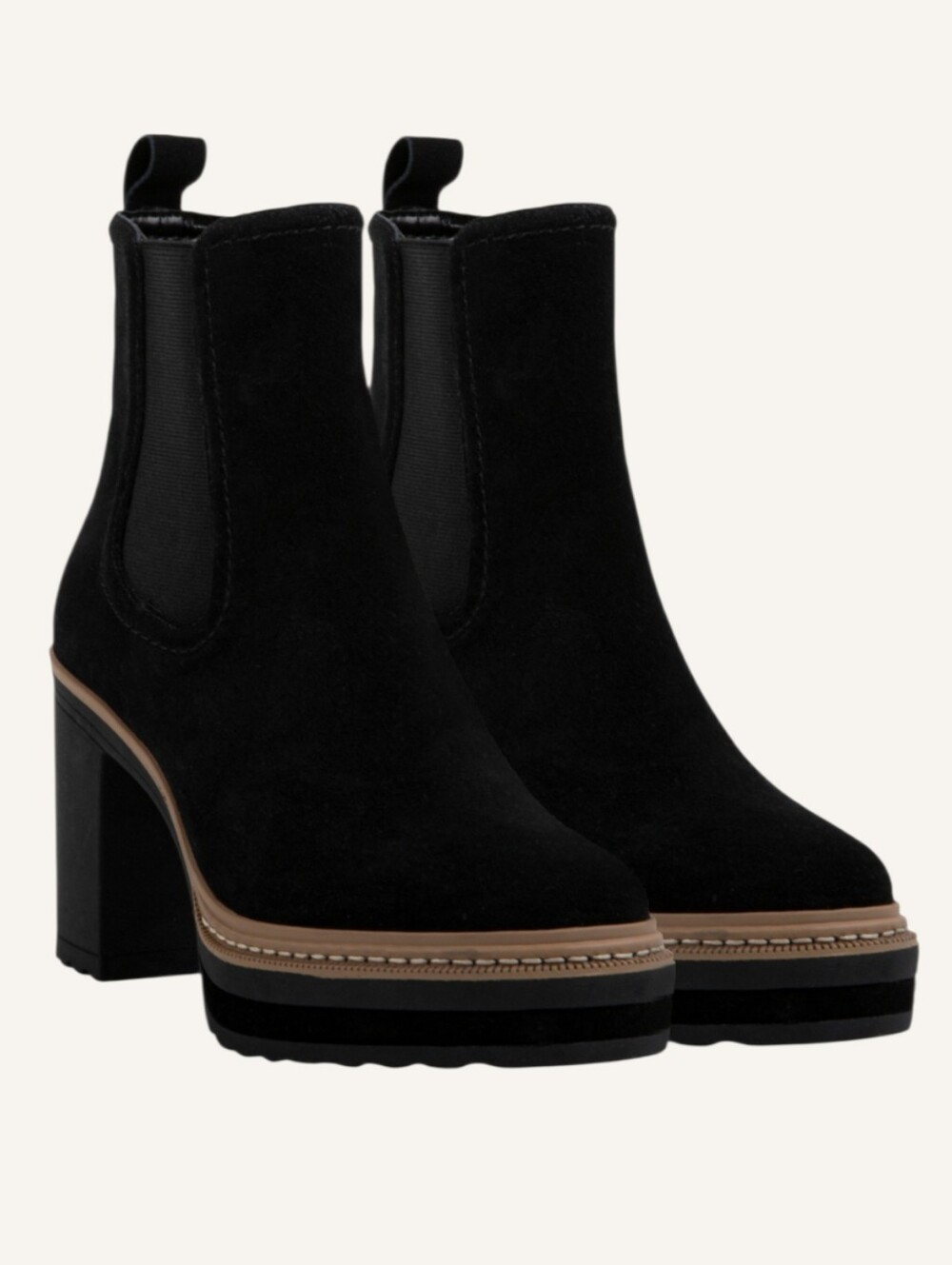 Steve Madden Lexa Black Suede Platform Chelsea Boots Size 10 NWT